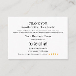 Bedankt procent korting op zakelijke QR-Kaart Visitekaartje