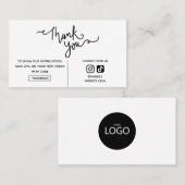 Bedankt Promo Code 2025 Sociale Media Uw Logo Visitekaartje (Voorkant / Achterkant)