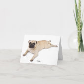 Bedankt Pug Blank Note Kaart (Achterkant)