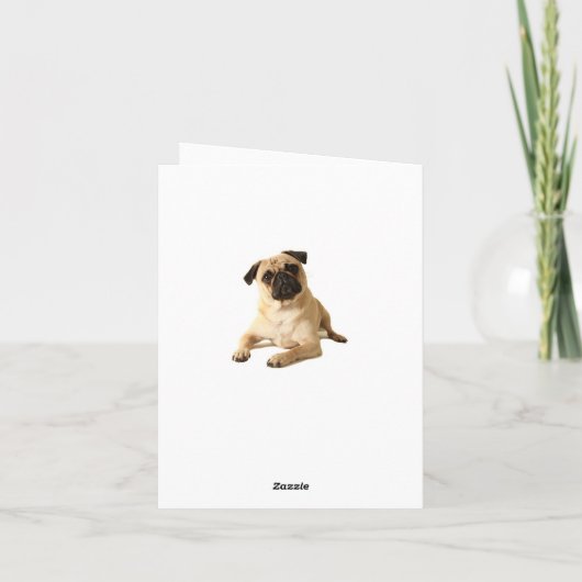 Bedankt Pug Puppy Dog Blank Note Kaart (Achterkant)