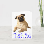 Bedankt Pug Puppy Dog Blank Note Kaart (Voorkant)