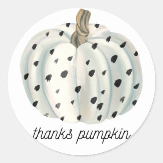Bedankt Pumpkin-Sticker Ronde Sticker