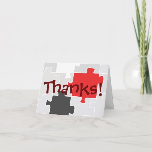 Bedankt Puzzel Wenskaart (Voorkant)