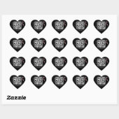 Bedankt QR-code-script Roze Zwevend Hart Sticker (Vel)