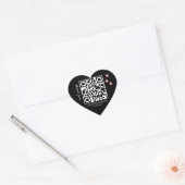Bedankt QR-code-script Roze Zwevend Hart Sticker (Envelop)