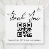 Bedankt QR-code voor kleine bedrijven Bedankjes Labels (Achterkant)