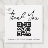 Bedankt QR-code voor kleine bedrijven Bedankjes Labels (Voorkant)