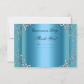 Bedankt Quinceanera Party Masquerade Blue (Achterkant)