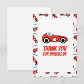 Bedankt Racing Car Theme Kaart (Voorkant / Achterkant)