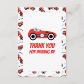 Bedankt Racing Car Theme Kaart (Voorkant)