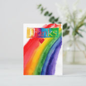 Bedankt Rainbow briefkaart (Staand voorkant)
