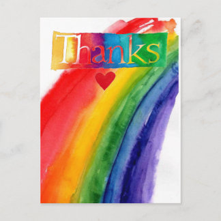 Bedankt Rainbow briefkaart