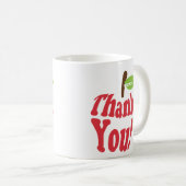 Bedankt Red Apple Typografie Mok leraren (Voorkant rechts)