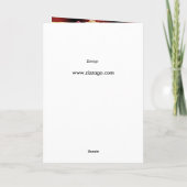 Bedankt, Red Cream Rozen Gold Elegant 6 Bedankkaart (Achterkant)