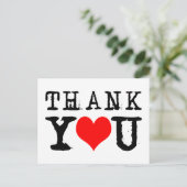 Bedankt Red Heart aanpasbaar Briefkaart (Staand voorkant)