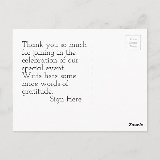 Bedankt Red Heart aanpasbaar Briefkaart (Achterkant)