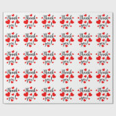 Bedankt Red Hearts Cadeaupapier (Vlak)