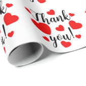 Bedankt Red Hearts Cadeaupapier (Rol Hoek)
