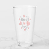 Bedankt Red Hearts Glass Cup Glas (Achterkant)