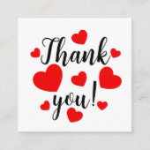 Bedankt Red Hearts Informatiekaartje (Voorkant)