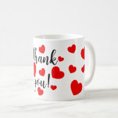 Bedankt Red Hearts Koffiemok (Voorkant rechts)