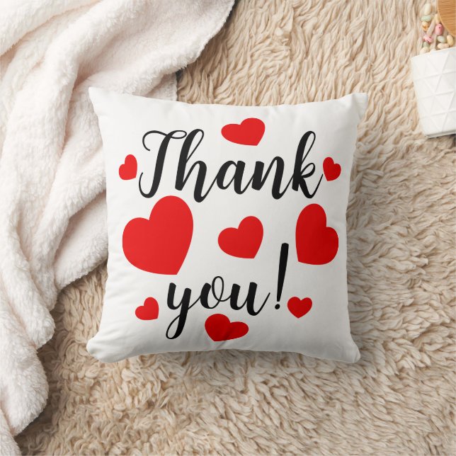 Bedankt Red Hearts Kussen (Deken)