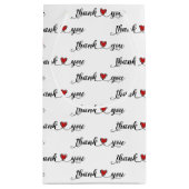 Bedankt Red Hearts op White Klein Cadeauzakje (Achterkant)