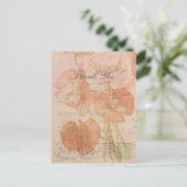 Bedankt Red Pink Poppies  Style Collage Briefkaart (Staand voorkant)