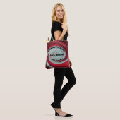 Bedankt Red Swirl Artistic Teacher Appreciation Tote Bag (Op model)