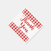 Bedankt Red & White cheques Gingham Plaid Servetten (Hoek)