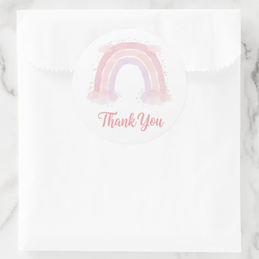Bedankt regenboog sticker (Tas)