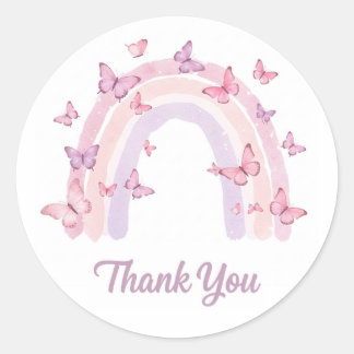 Bedankt regenboog sticker