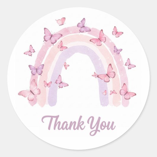 Bedankt regenboog sticker (Voorkant)