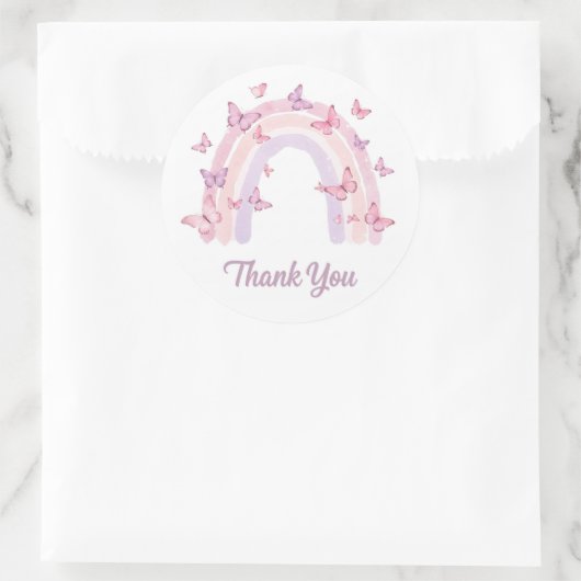 Bedankt regenboog sticker (Tas)