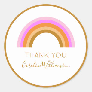 Bedankt Regenboog Verjaardagsfeest Favoriete Aange Ronde Sticker