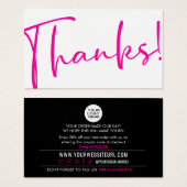 Bedankt! Relaxed Moderne Invoeging van de Korting  Visitekaartje (Voorkant /achterkant)