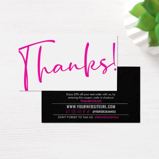 Bedankt! Relaxed Moderne Invoeging van de Korting  Visitekaartje (Bureau)