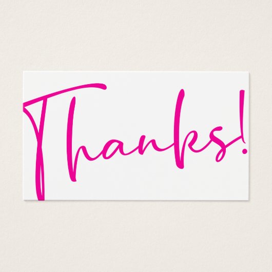 Bedankt! Relaxed Moderne Invoeging van de Korting  Visitekaartje (Voorkant)