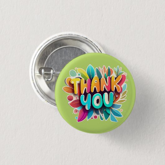 Bedankt Ronde Button 3,2 Cm (Voorkant /achterkant)