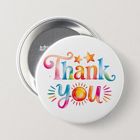 Bedankt Ronde Button 7,6 Cm (Voorkant /achterkant)