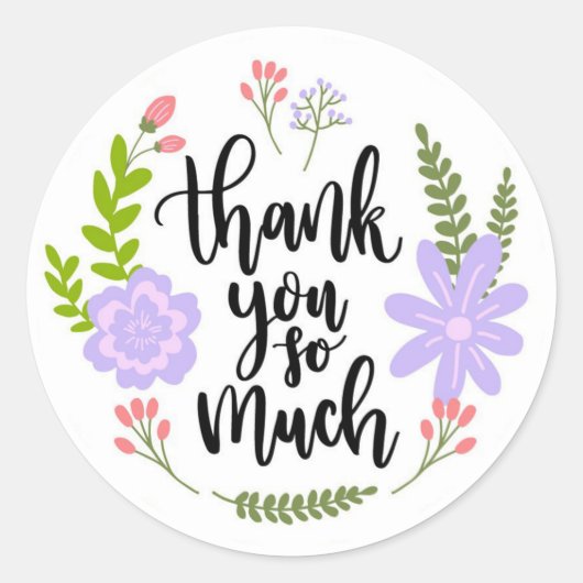 Bedankt Ronde Sticker (Voorkant)