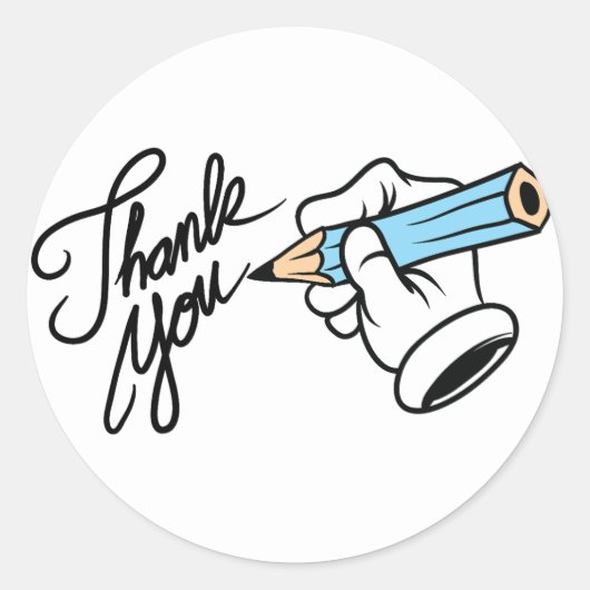 Bedankt Ronde Sticker (Voorkant)