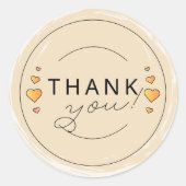 Bedankt Ronde Sticker (Voorkant)