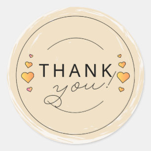 Bedankt Ronde Sticker