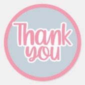 Bedankt Ronde Sticker (Voorkant)