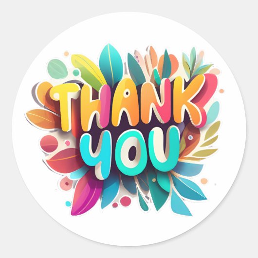 Bedankt Ronde Sticker (Voorkant)
