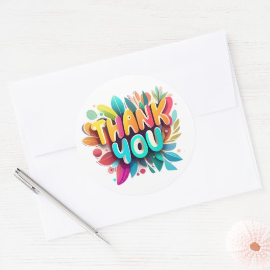 Bedankt Ronde Sticker (Envelop)