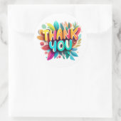 Bedankt Ronde Sticker (Tas)