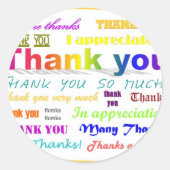 Bedankt Ronde Sticker (Voorkant)