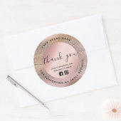Bedankt Roos Gold Pastel Glitter Ronde Sticker (Envelop)